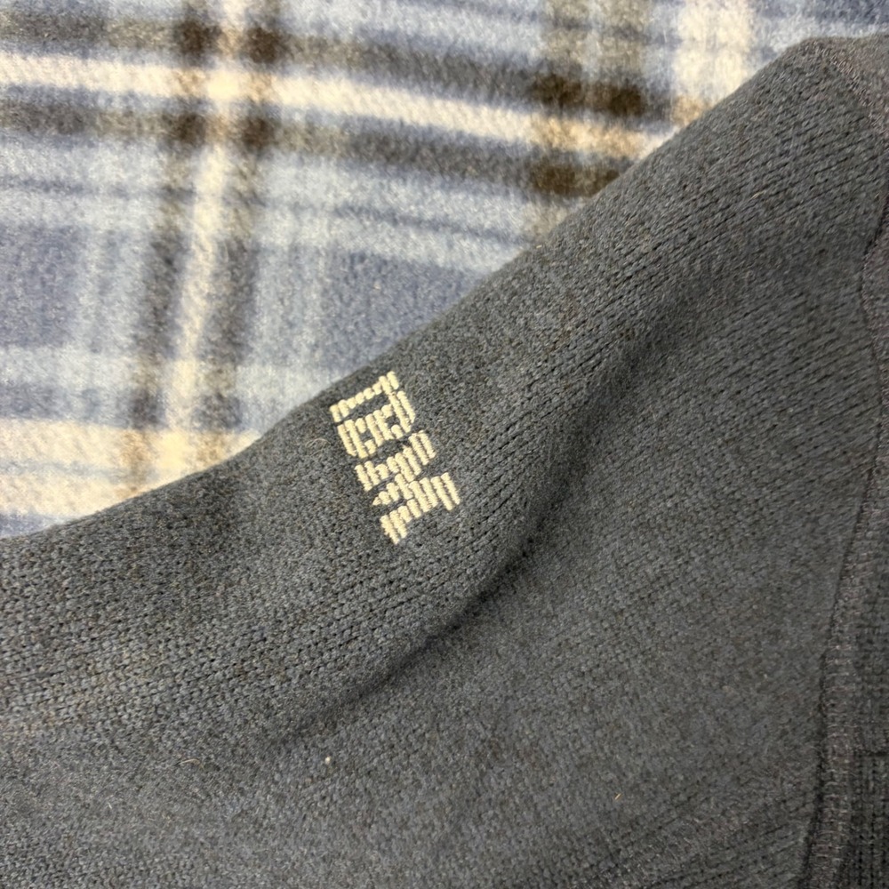 The North Face Mens XL Fleece Jacket Navy Blue IBM Logo Full Zip Sweater Knit - Picture 4 of 8
